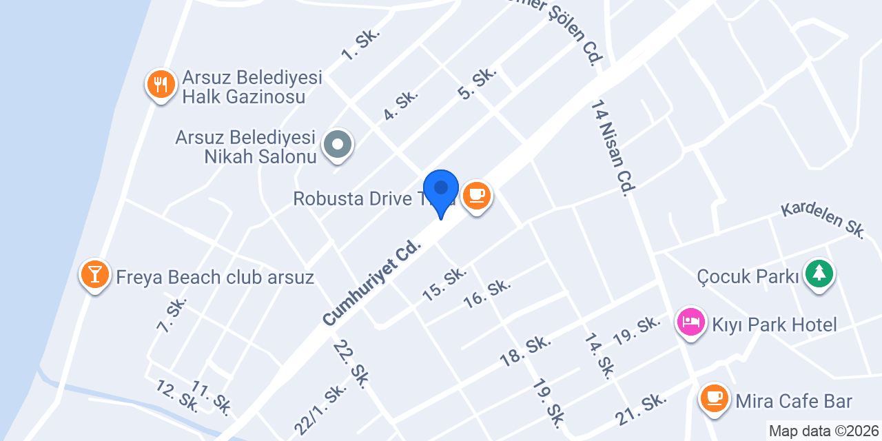 arsuz martı restaurant konumu
