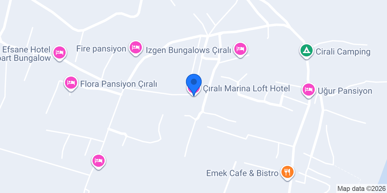Çıralı Marina Loft Hotel konumu
