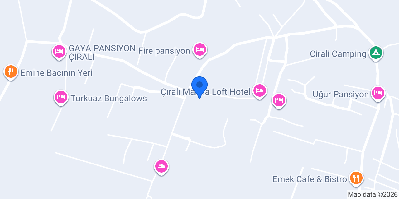 Çıralı Life Pansiyon & Restoran konumu