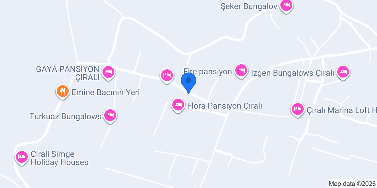 Çıralı Friends Pansiyon ve Camping konumu