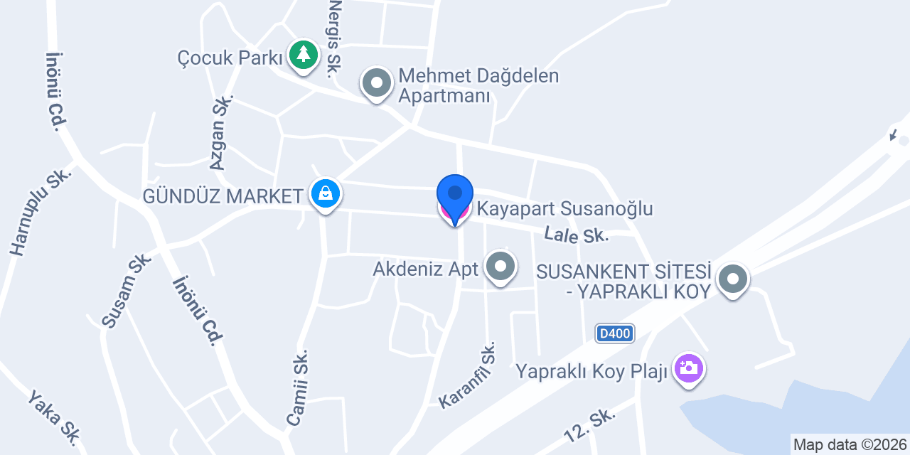 Kayapart Susanoğlu konumu