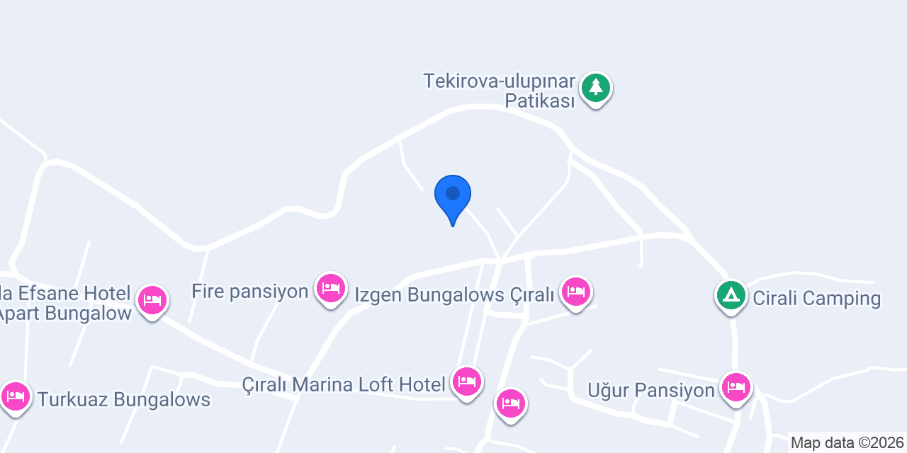 Çıralı Şahmeran Villa's & Camping konumu