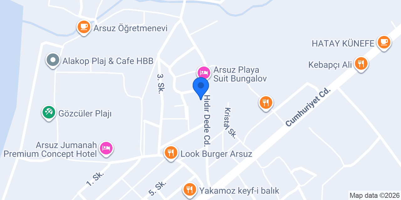 Arsuz Loft Home Pansiyon konumu