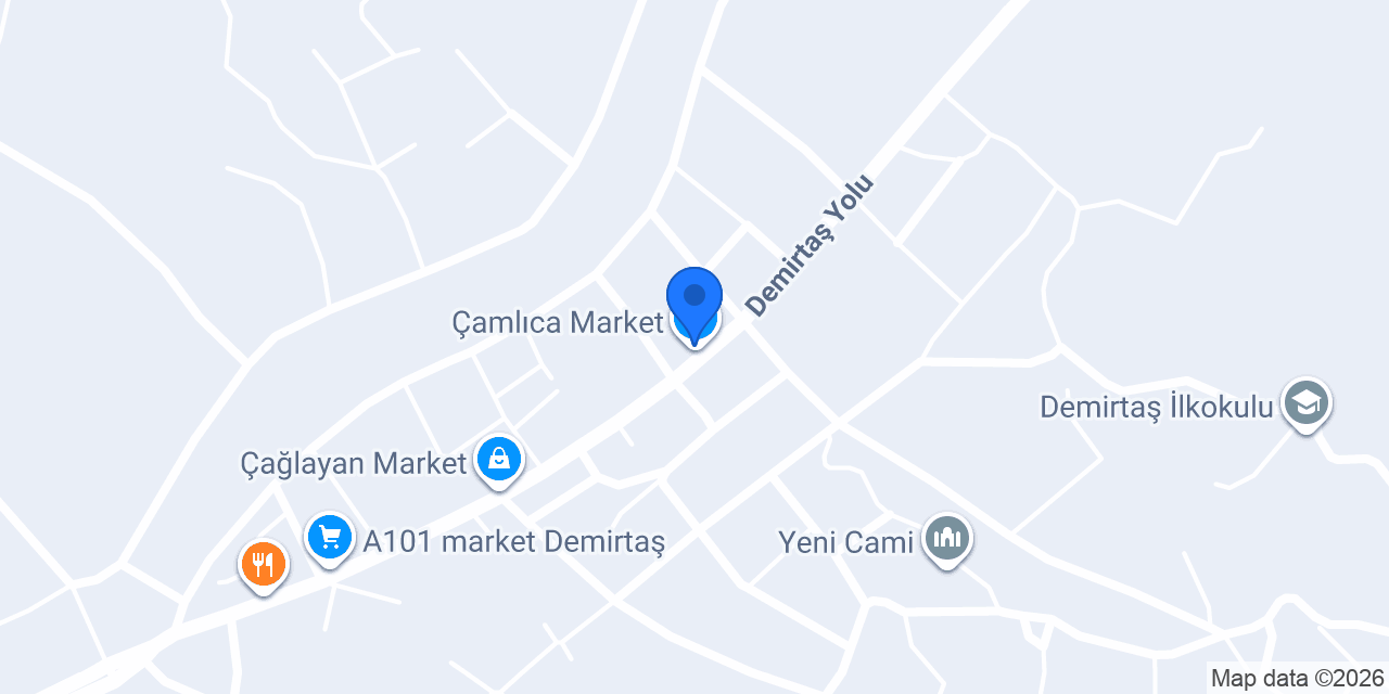 Çamlıca Market konumu