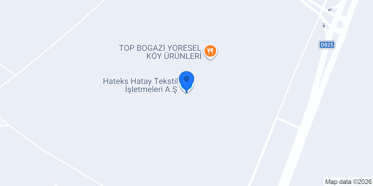 Hateks Hatay Tekstil İşletmeleri A.Ş. konumu
