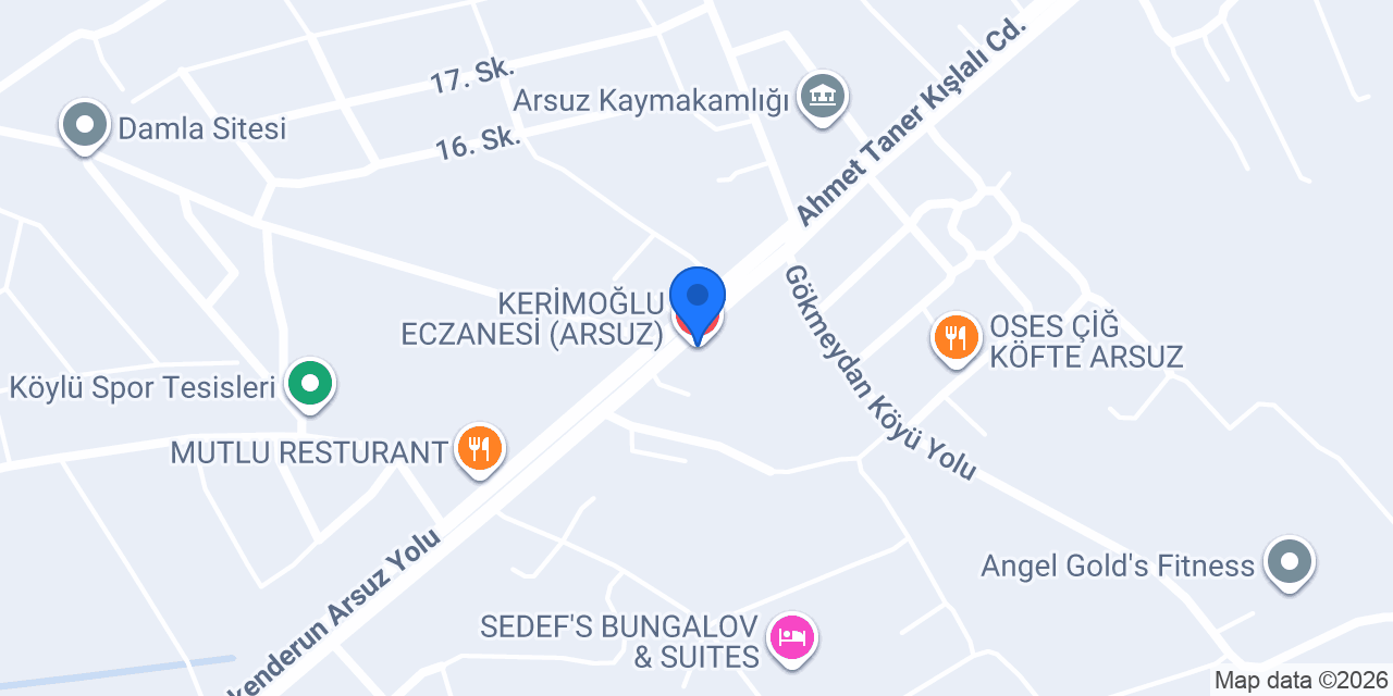 KERİMOĞLU ECZANESİ (ARSUZ) konumu