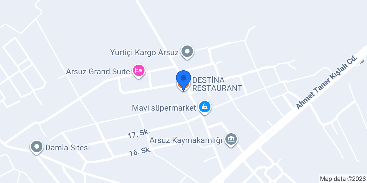 DESTİNA RESTAURANT konumu