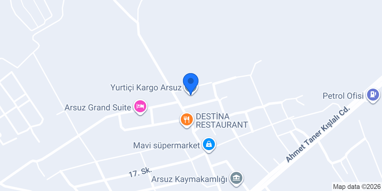 Yurtiçi Kargo Arsuz konumu