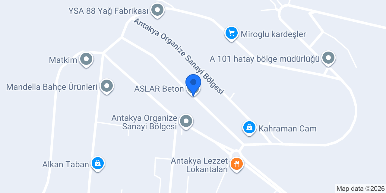 ASLAR Beton konumu