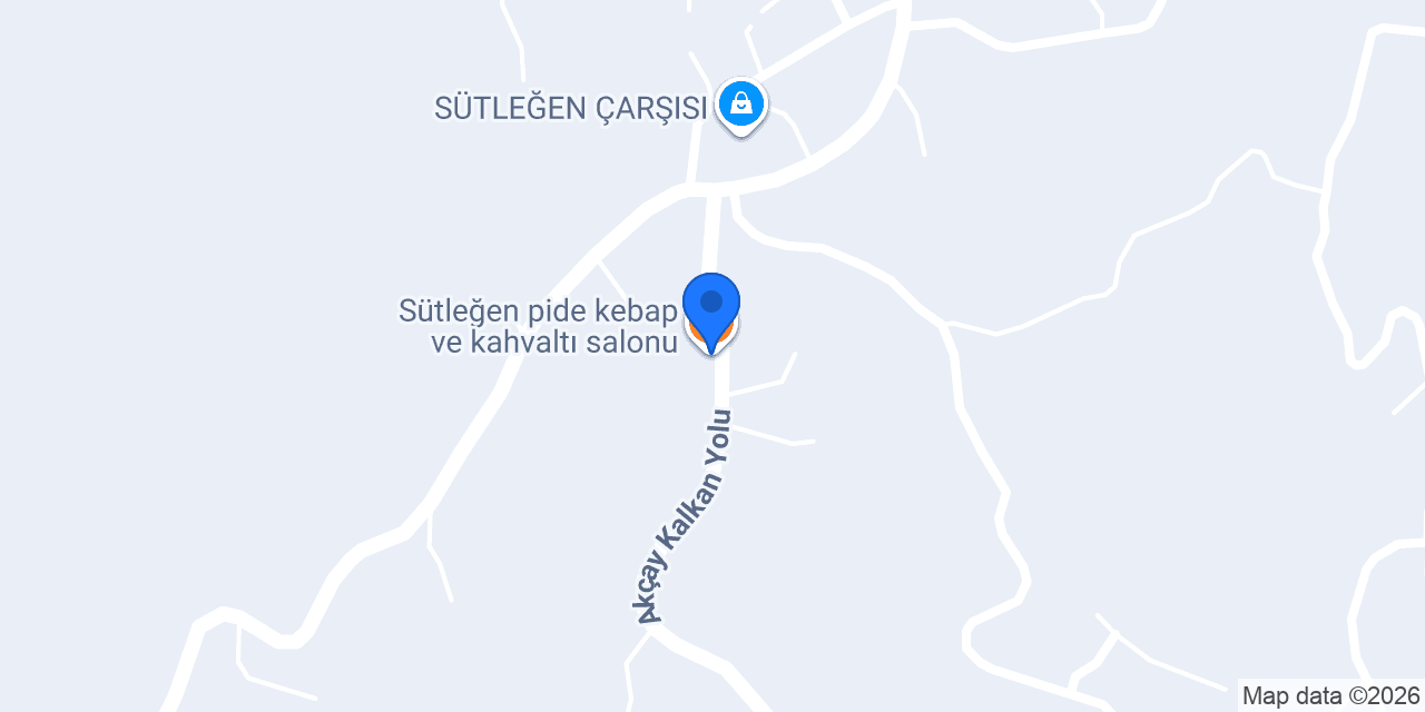 Sütleğen pide kebap ve kahvaltı salonu konumu