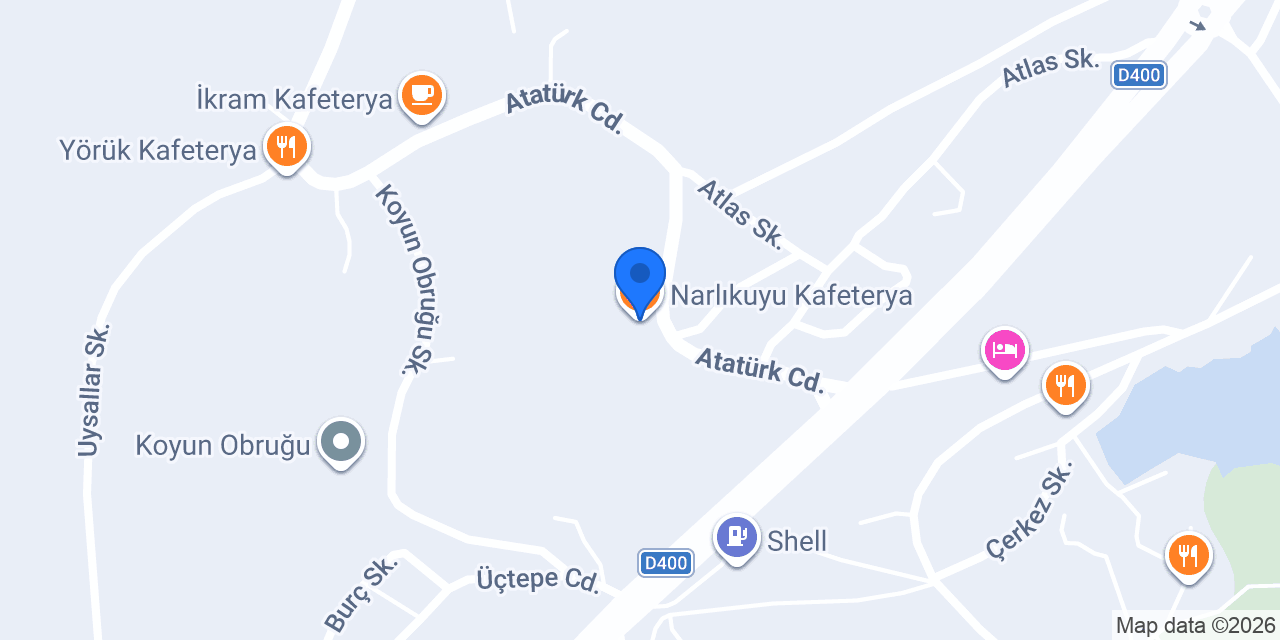 Narlıkuyu Kafeterya konumu