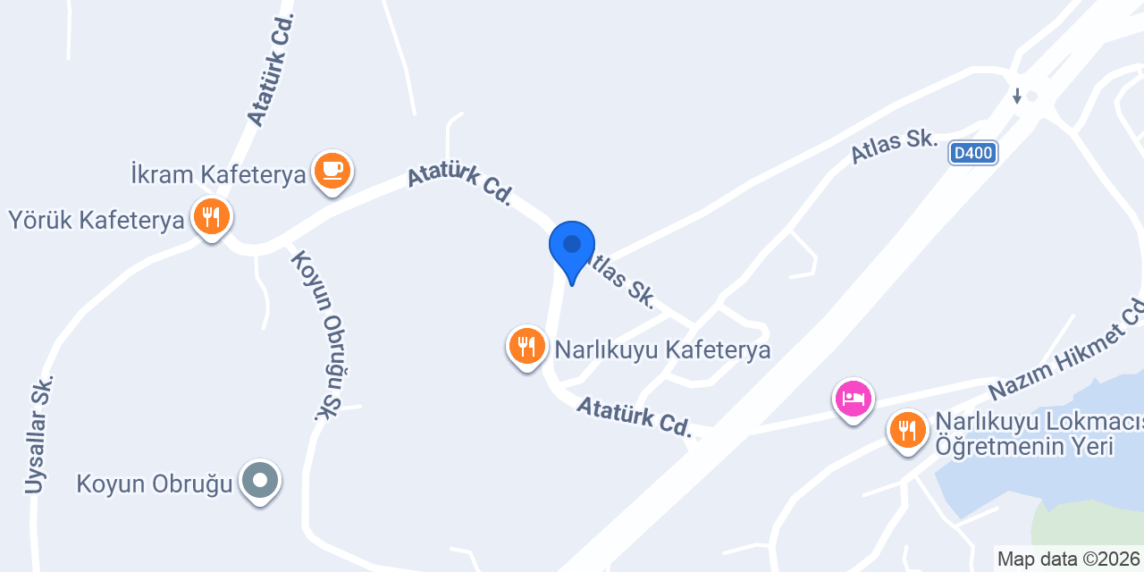 Dinçer Kafeterya konumu
