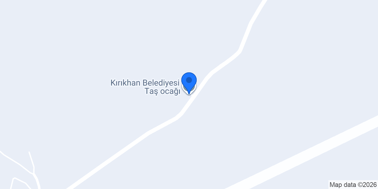 Kırıkhan Belediyesi Taş ocağı konumu