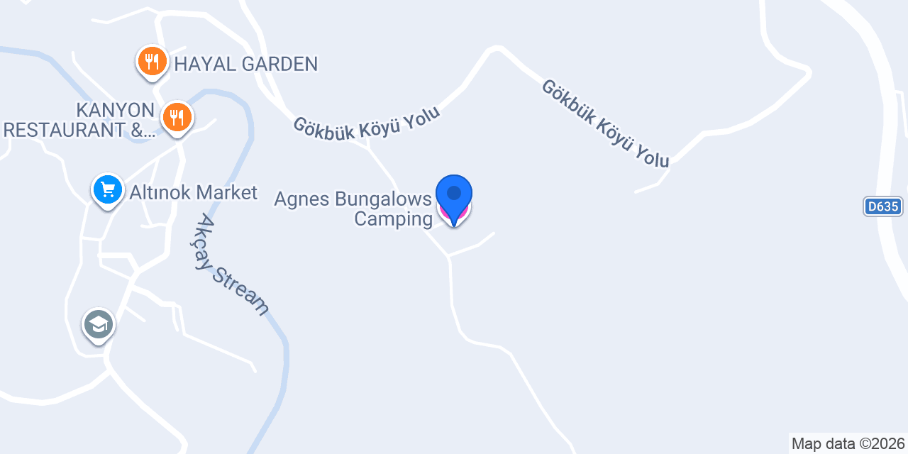 Agnes Bungalows Camping konumu