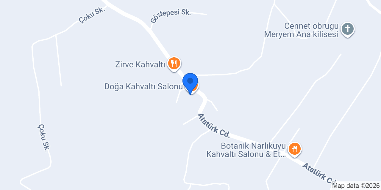 Doğa Kahvaltı Salonu konumu