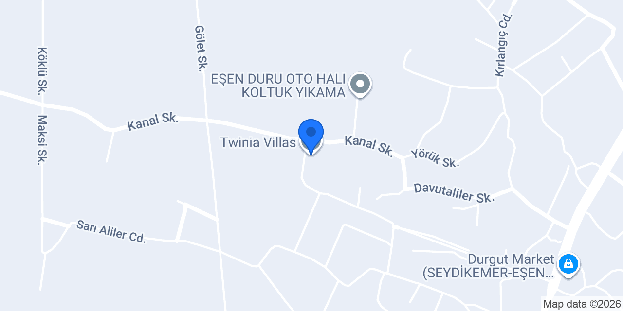 Twinia Villas konumu
