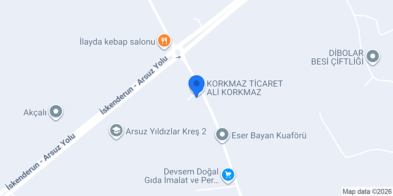 Marshall - Korkmaz Ticaret konumu