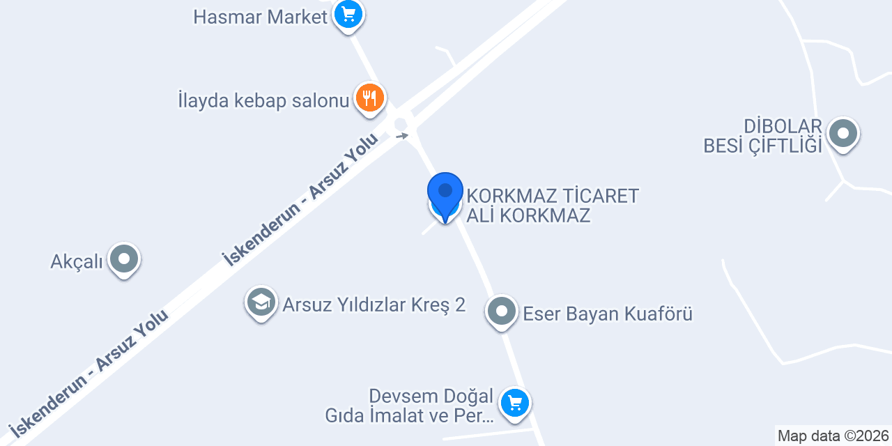 KORKMAZ TİCARET ALİ KORKMAZ konumu