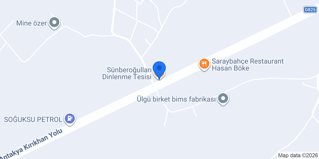 Sünberoğulları Dinlenme Tesisi konumu