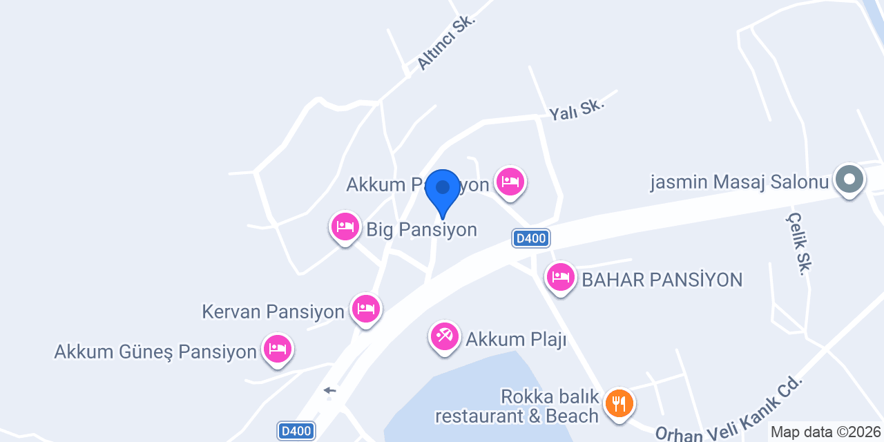 Martı Pansiyon konumu