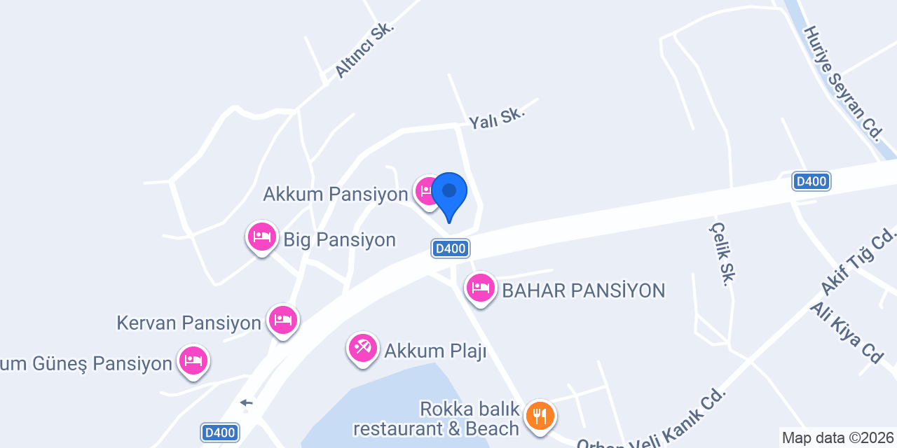 Zorlu Pansiyon konumu