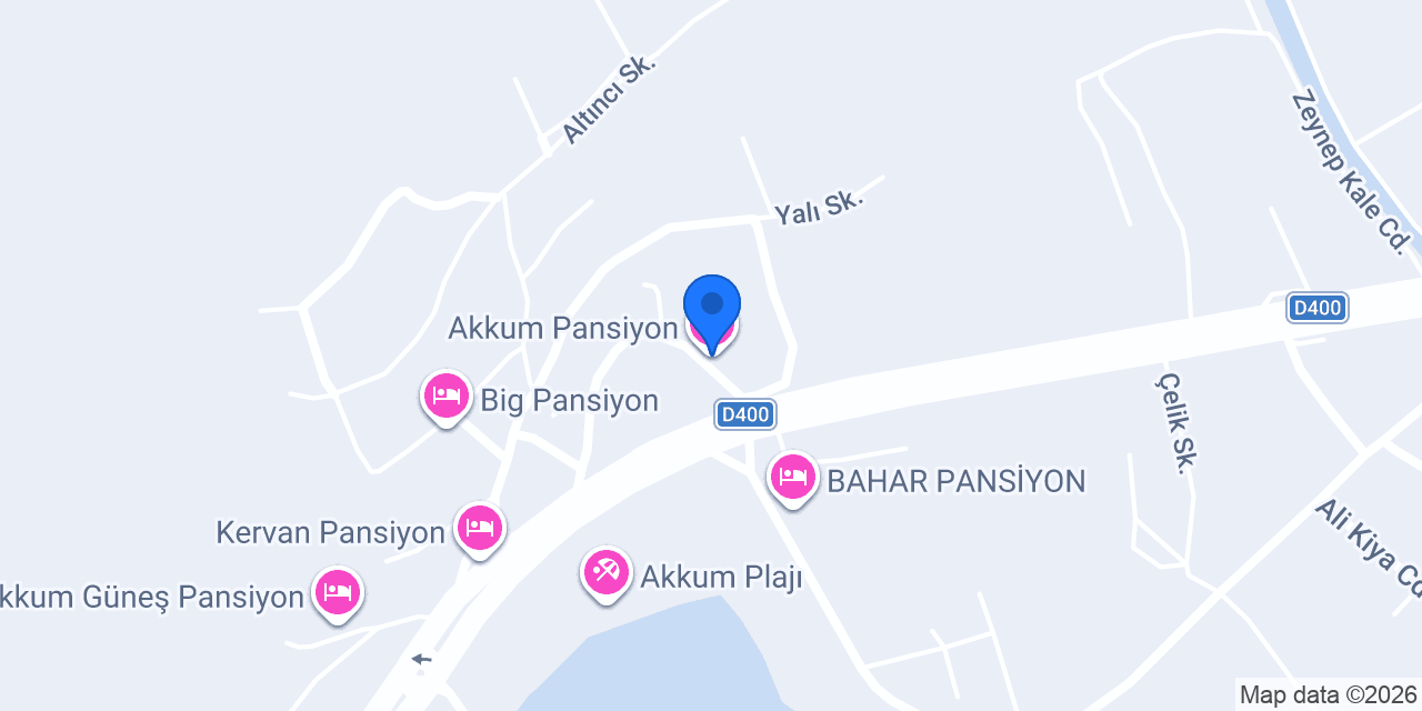 Akkum Pansiyon konumu
