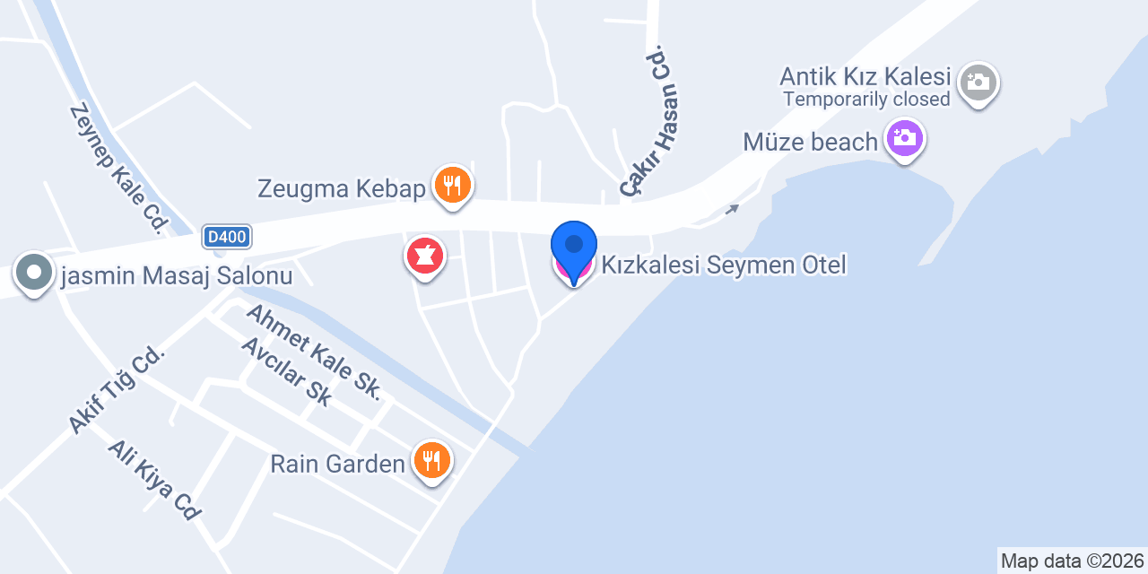 Kızkalesi Seymen Otel konumu