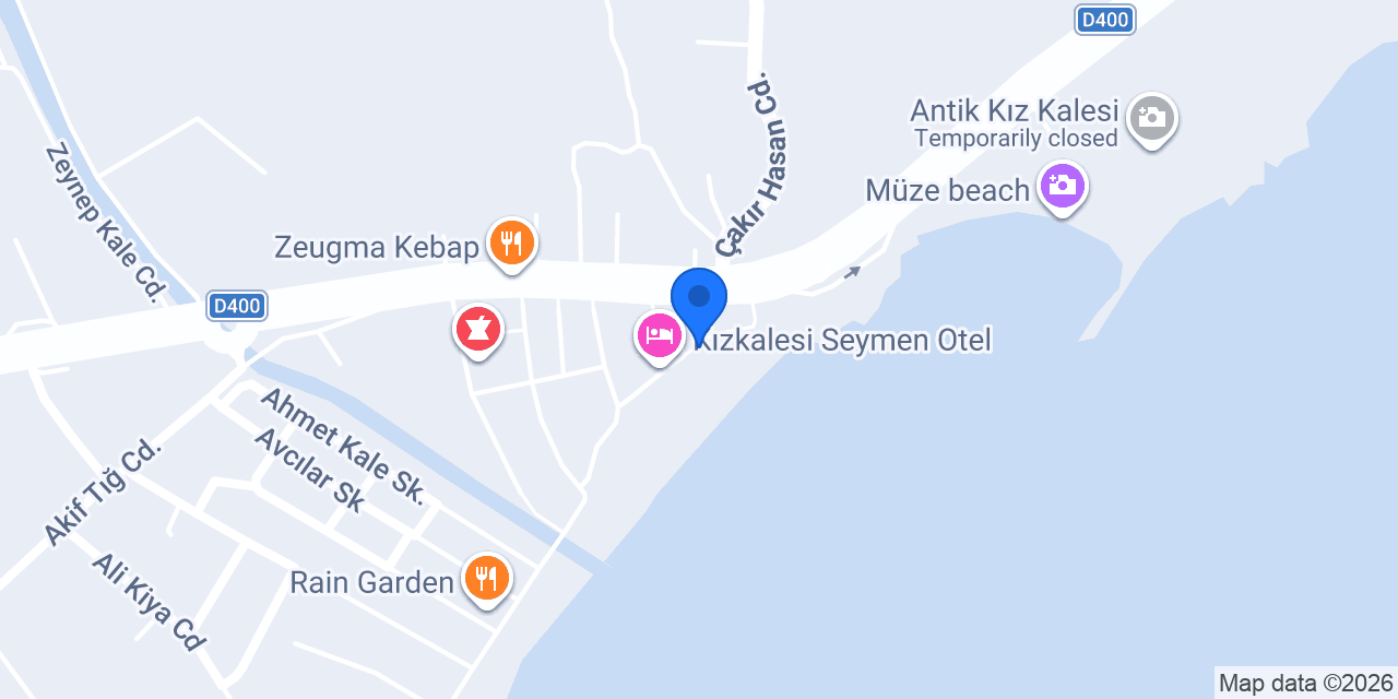 Kızkalesi Deniz Otel konumu
