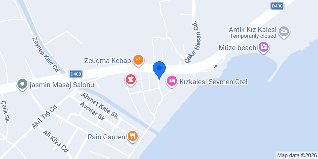 Mersin Kızkalesi Otel - Olba Hotel konumu