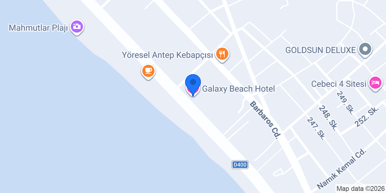 Galaxy Beach Hotel konumu