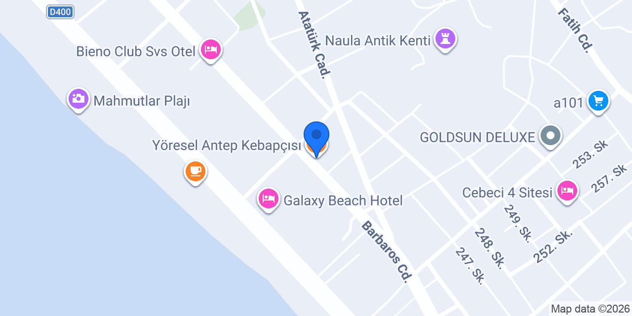 Yöresel Antep Kebapçısı konumu