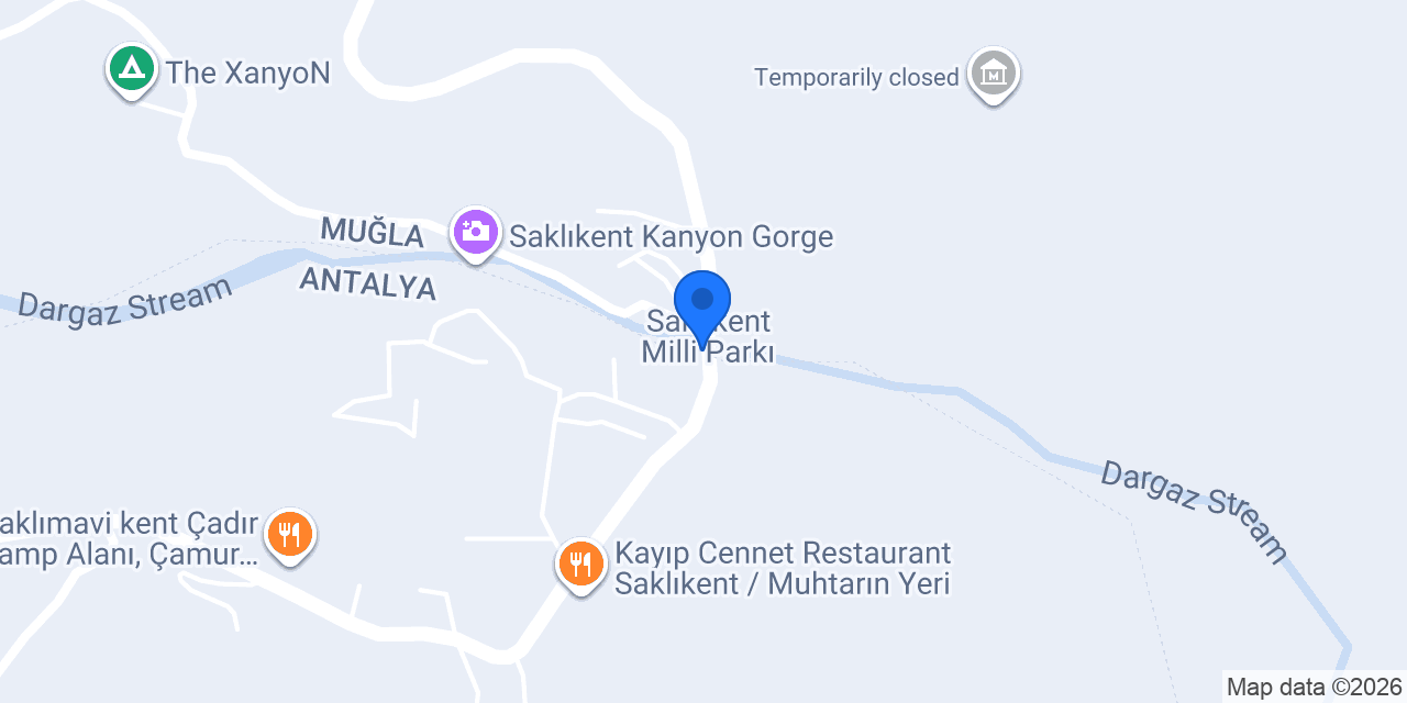 Saklıkent Tava Dondurma konumu
