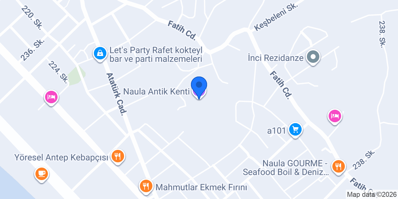 Naula Antik Kenti konumu