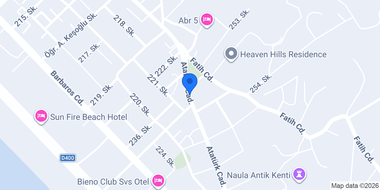 Şimşek rent a car konumu