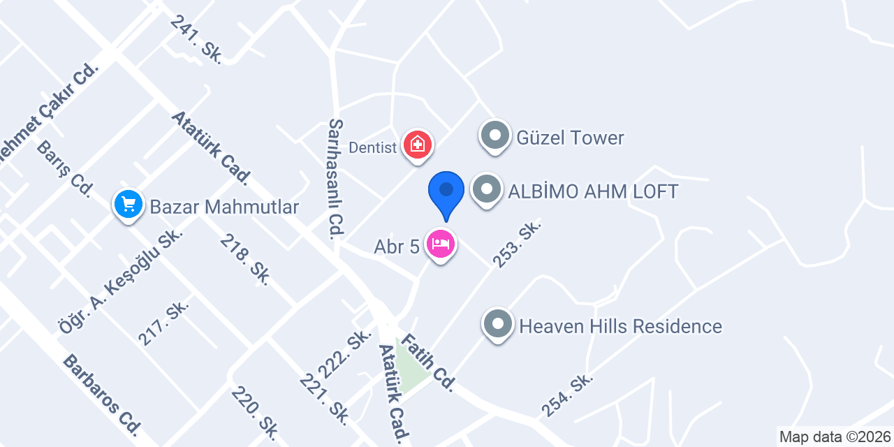 Mahmutlar Mobilya imalat tasarım konumu