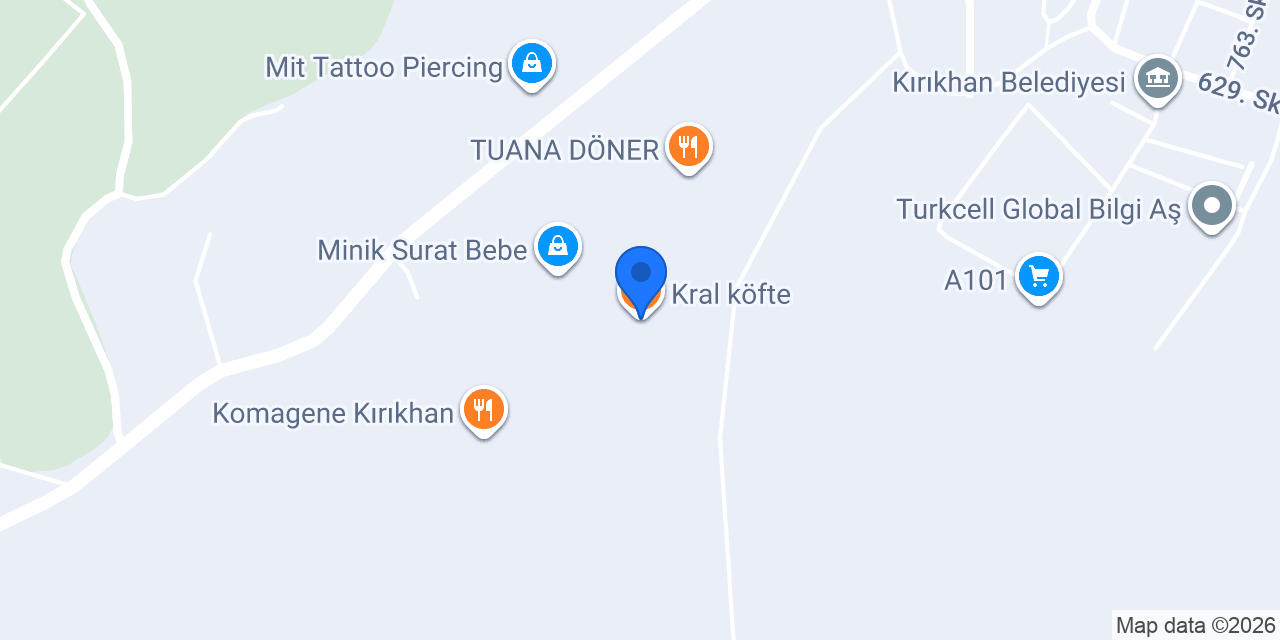 Kral köfte konumu