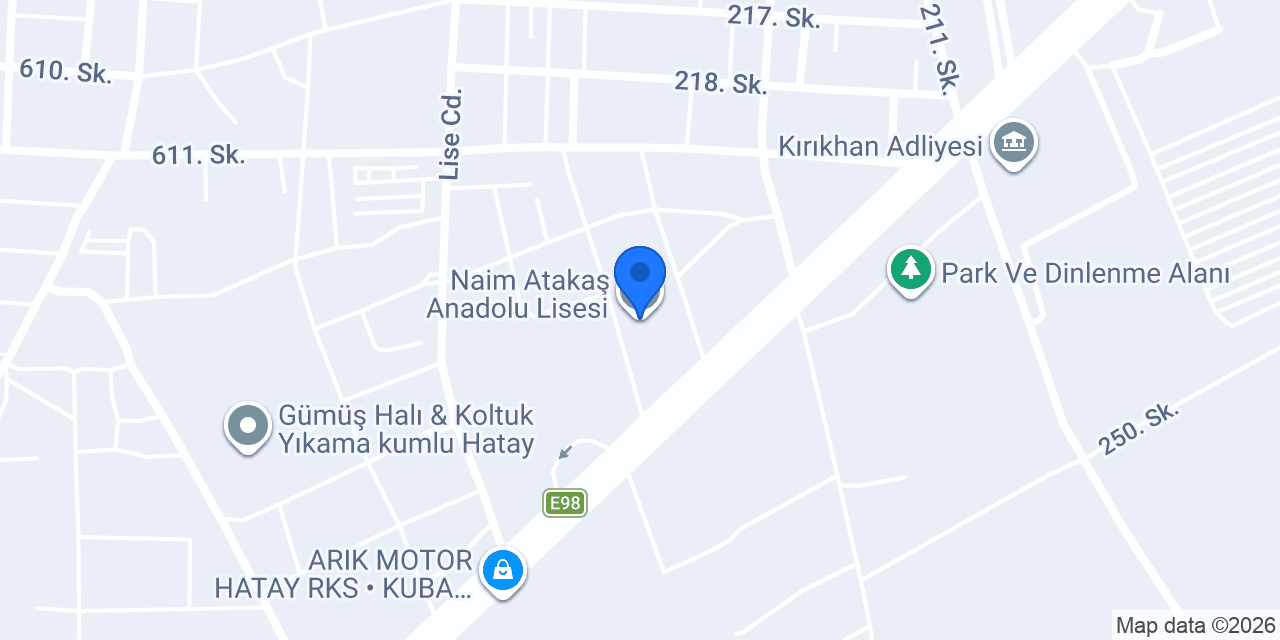 Naim Atakaş Anadolu Lisesi konumu