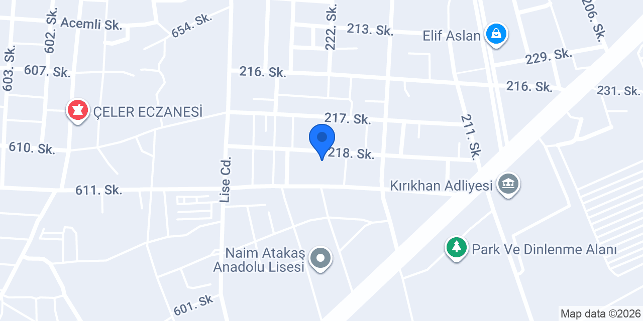 Kırıkhan çiçekçi konumu