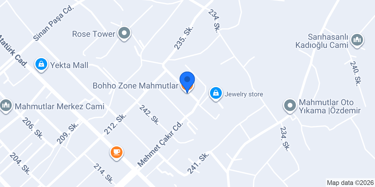 Bohho Zone Mahmutlar konumu