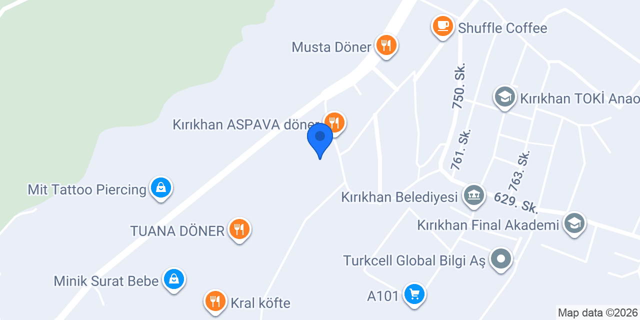 Kırıkhan Rüzgar Gülü Çiçek Evi konumu