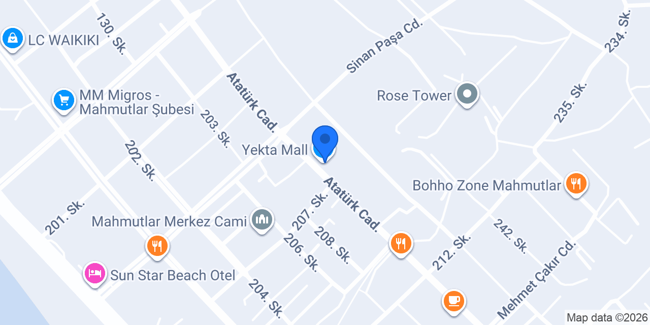 Yekta Mall konumu