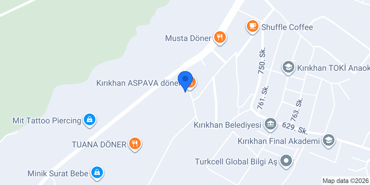 Çiğköfteci Ömer usta kırıkhan konumu