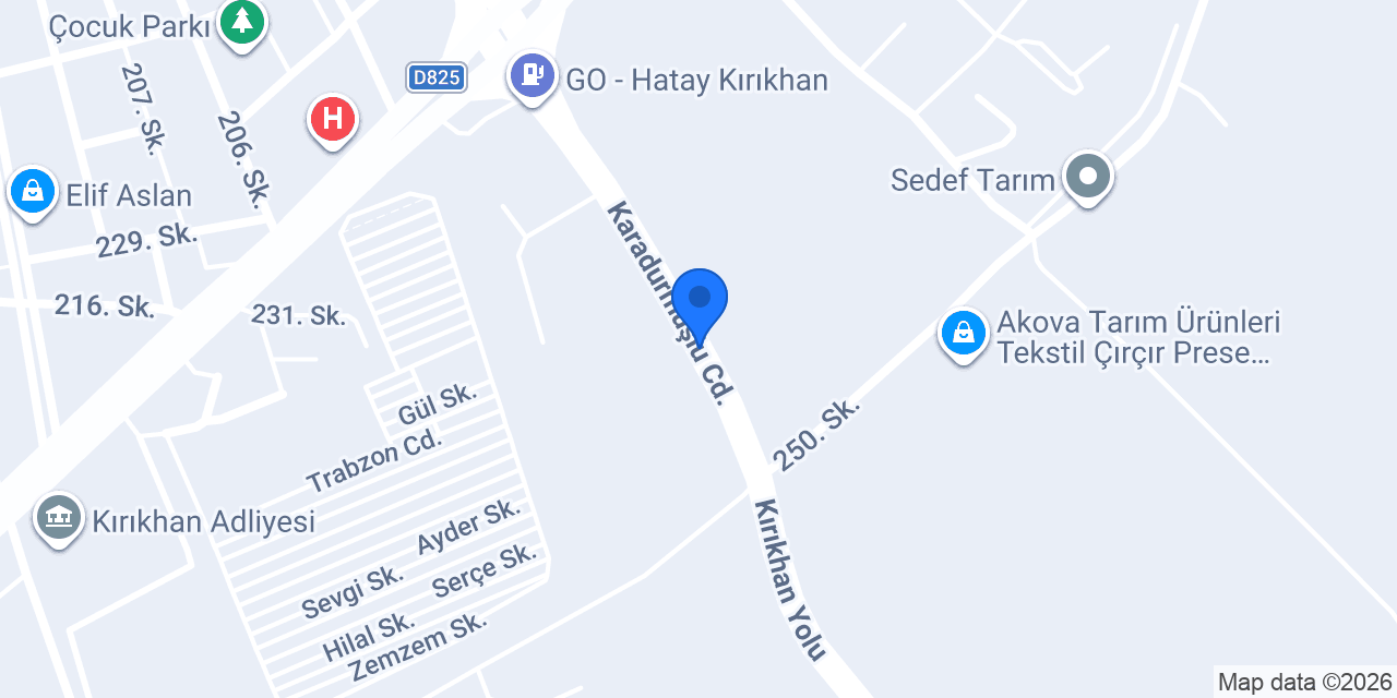 Kırıkhan Beton konumu