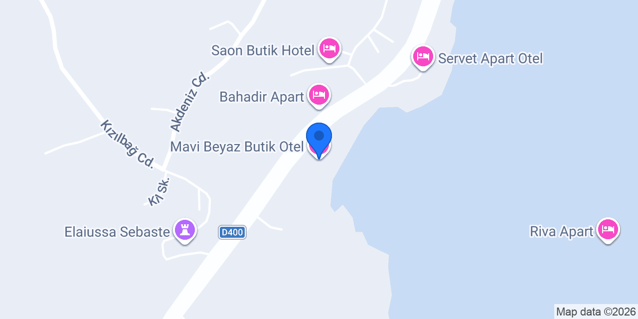 Mavi Beyaz Butik Otel konumu