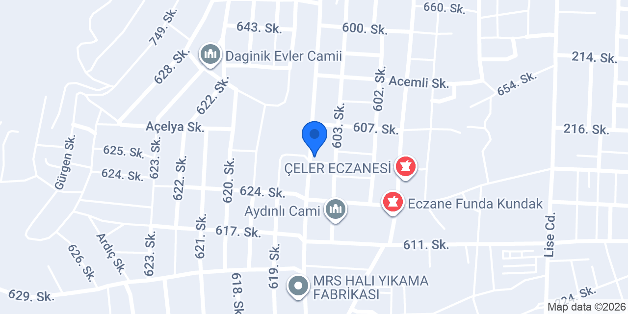 Gökdemir DOĞALGAZ 2.Şubesi konumu