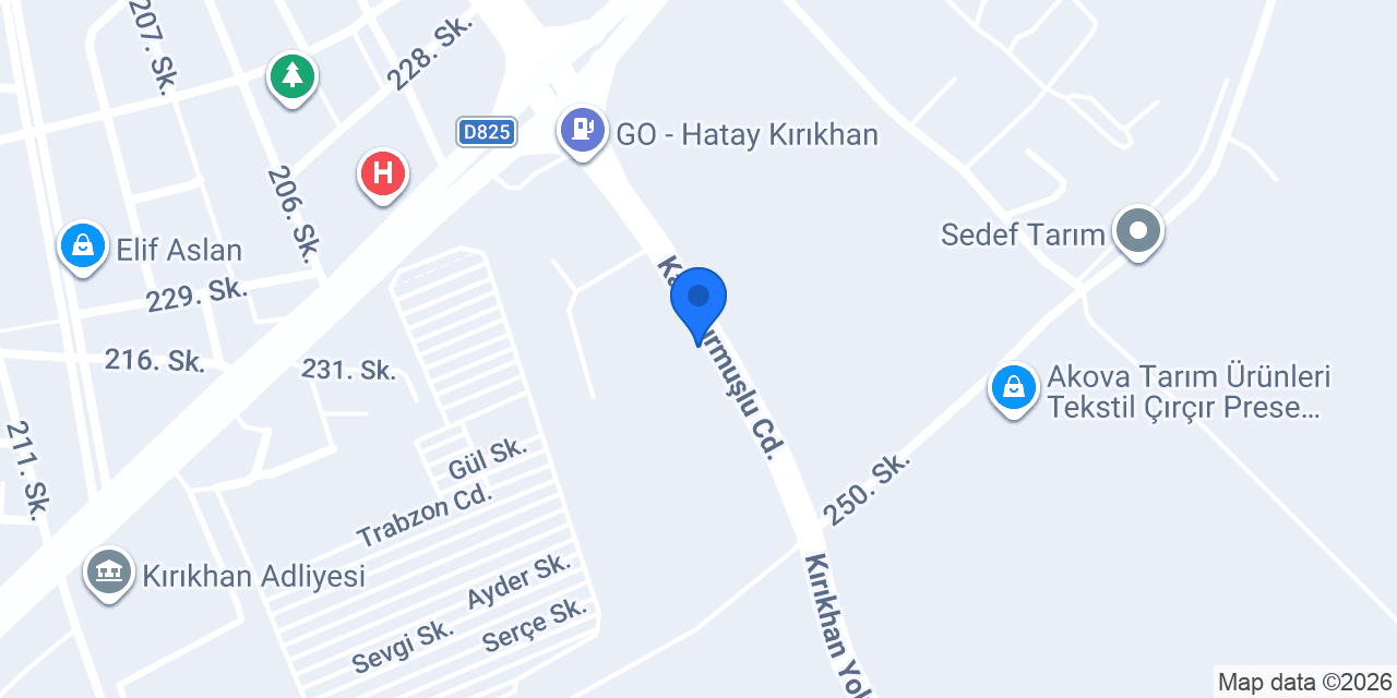 Kelebek Mobilya - Kırıkhan konumu