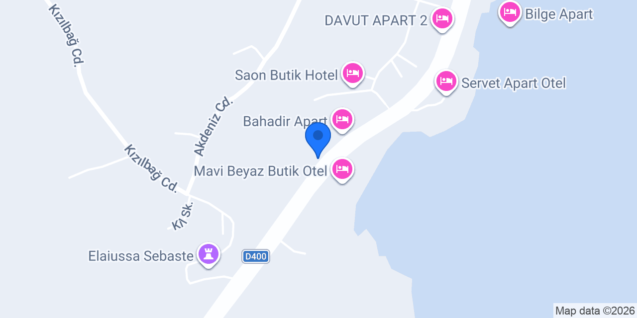 Davut Apart Otel konumu