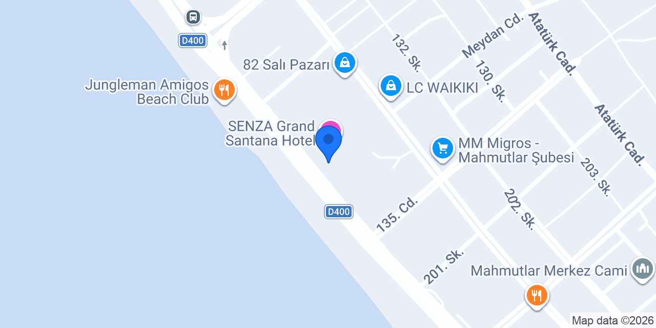 Santana Otel konumu