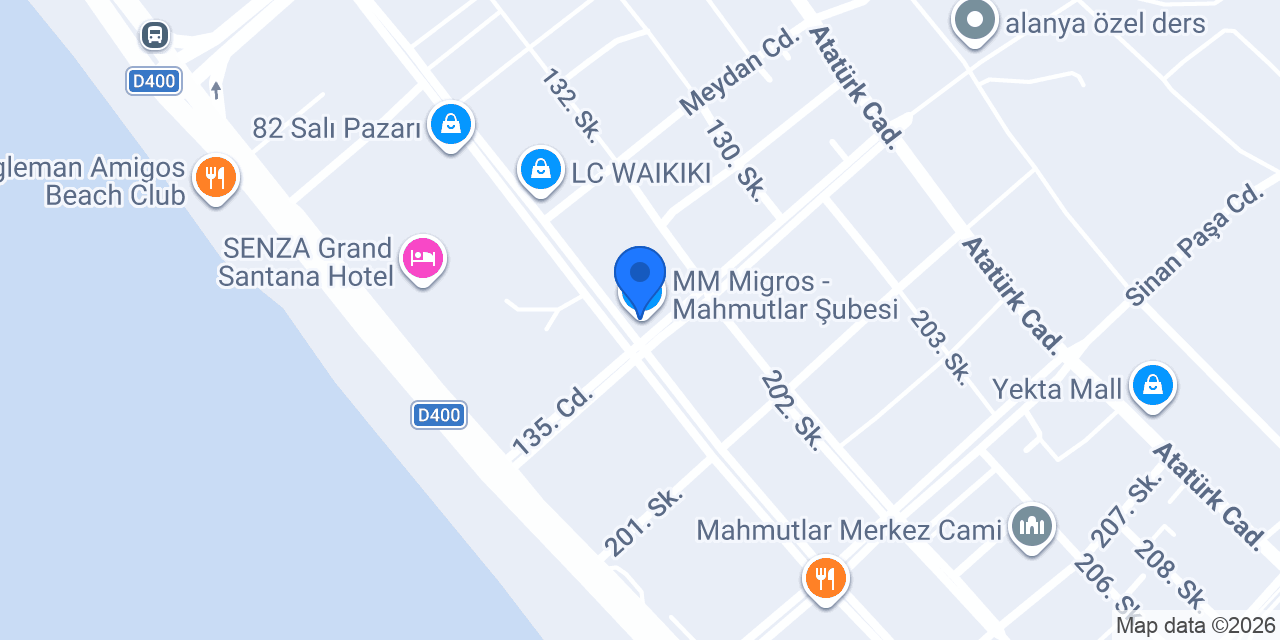 MM Migros - Mahmutlar Şubesi konumu