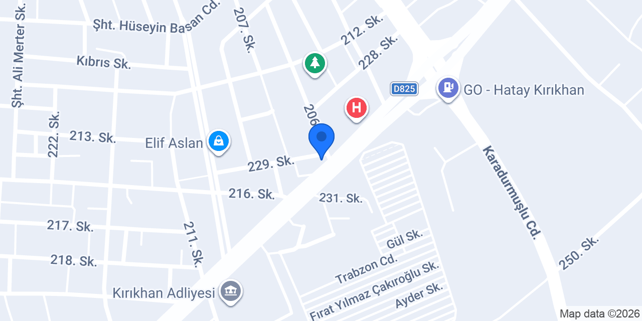 Kırıkhan Duru Otomotiv konumu